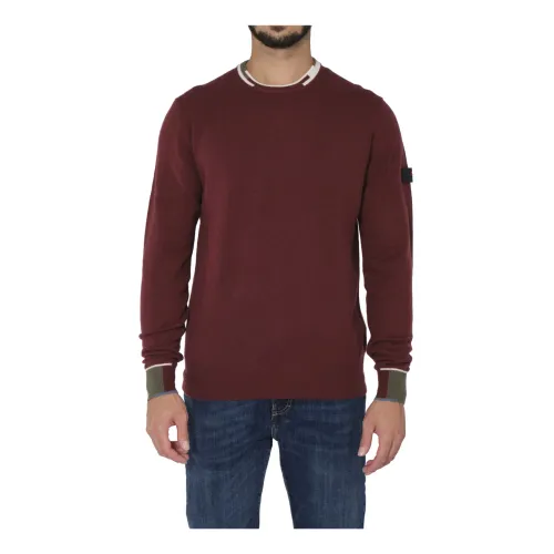 Peuterey , Marlon 02 029 BOR Men Bordeaux Sweater ,Red male, Sizes: