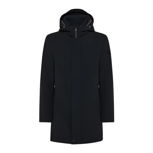 Peuterey , Minimal Three-Layer Trench Coat ,Black male, Sizes: