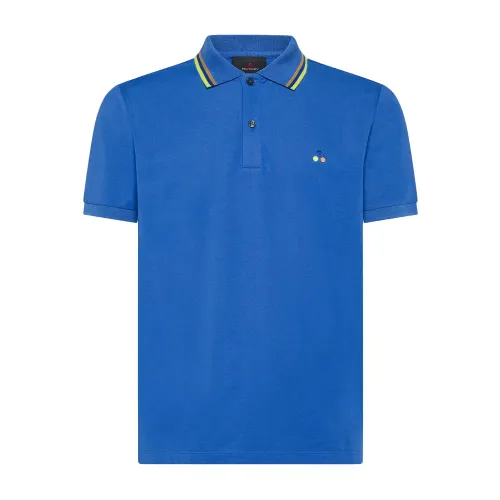 Peuterey , Multicolour Logo Polo Shirt ,Blue male, Sizes: