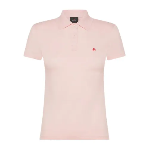 Peuterey , Plaka Cotton Polo Shirt ,Pink female, Sizes: