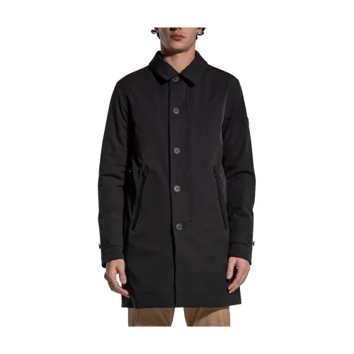 Peuterey , Primaloft Laminated Trench Coat ,Black male, Sizes:
