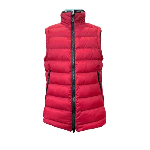Peuterey , Red Sleeveless Gilet with High Collar ,Red male, Sizes: