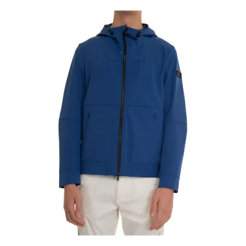 Peuterey , Stylish Hooded Harrington Jacket ,Blue male, Sizes: