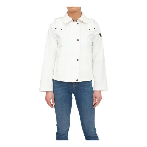 Peuterey , Stylish Light Jackets for Women ,White female, Sizes: