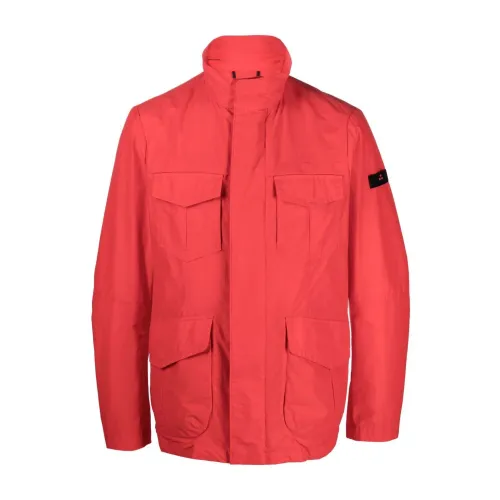 Peuterey , Stylish Metal Blouson Jacket for Men ,Orange male, Sizes: