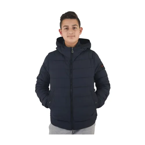Peuterey , Winter Jacket, Quilted Model with Full Zipper Opening ,Blue male, Sizes: