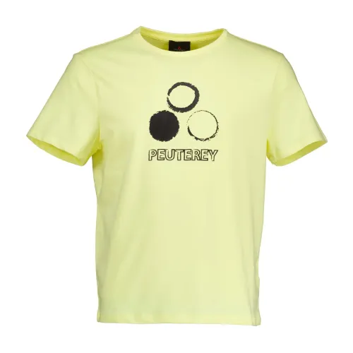 Peuterey , Yellow T-Shirts ,Yellow male, Sizes: