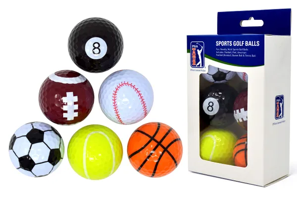 PGA TOUR Fun Sport Golf balls (Set of 6)