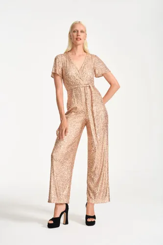 Phase Eight Alessandra Sequin Jumpsuit - Rose Gold - Female