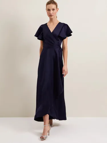 Phase Eight Arabella Satin Maxi Dress, Navy - Navy - Female
