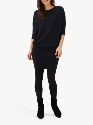 Phase Eight Becca Batwing Knitted Dress - Navy - Female