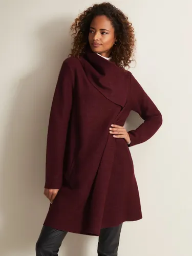 Phase Eight Bellona Knit Coat - Dark Red - Female