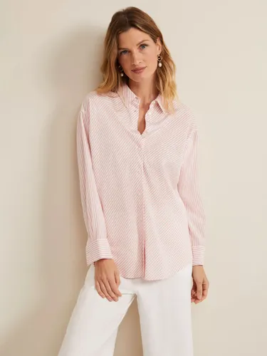Phase Eight Bernice Stripe Shirt, White/Pink - White/Pink - Female