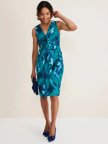 Phase Eight Corrin Abstract Print Dress, Malachite/Multi - Malachite/Multi - Female