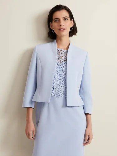 Phase Eight Daisy Fitted Peplum Jacket, Pale Blue - Pale Blue - Female