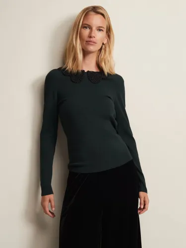 Phase Eight Evelyn Fine Knit Top, Forest - Forest - Female