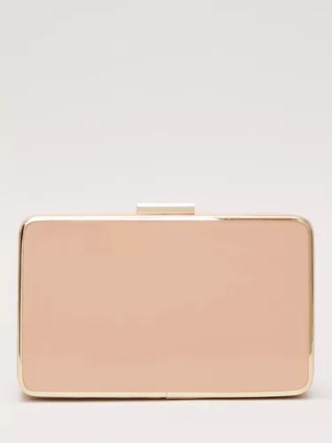 Phase Eight Patent Box Clutch Bag, Pale Pink - Pale Pink - Female
