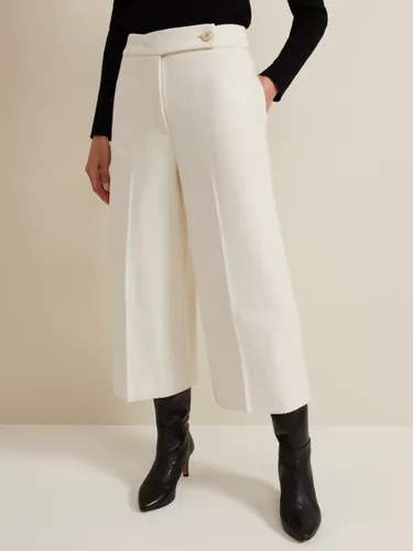 Phase Eight Ripley Textured Culottes, Ivory - Ivory - Female