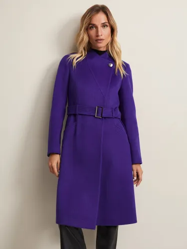 Phase Eight Susanna Wool Blend Coat - Purple - Female