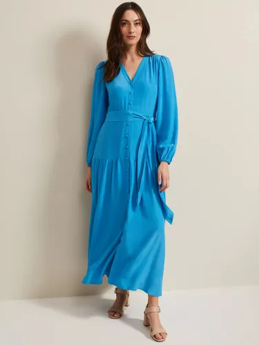 Phase Eight Tori Tiered Maxi Dress, Blue - Blue - Female