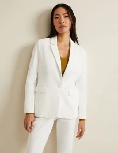 Phase Eight Womens Cotton Blend Jacket - 18 - White, White