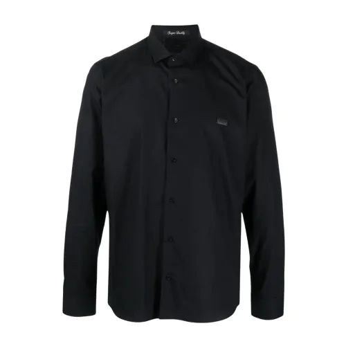 Philipp Plein , Black Long Sleeve Casual Shirt ,Black male, Sizes: