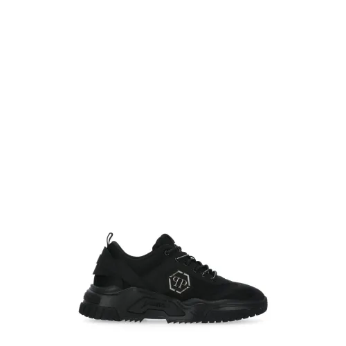 Philipp Plein , Black Sneakers for Men with Logoed Details ,Black male, Sizes: