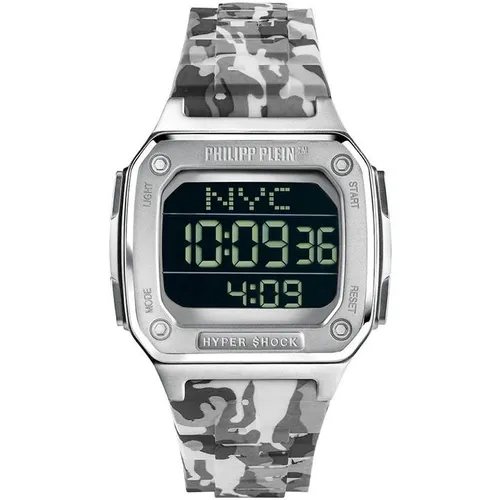 Philipp Plein $Hock Stainless Steel Fashion Digital Quartz Watch - White