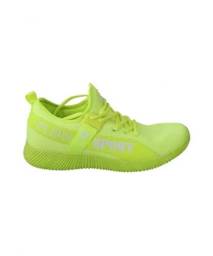 Philipp Plein Mens Green CARTER Logo Hi-Top Sneakers Shoes