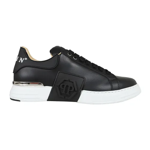 Philipp Plein , Men's Shoes Sneakers White Ss24 ,Black male, Sizes: