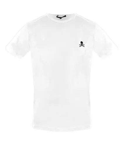 Philipp Plein Mens Skull And Crossbones Logo White Underwear T-Shirt Cotton