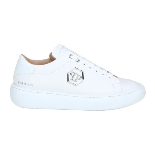 Philipp Plein , Philipp plein hexagon sneakers in white leather ,White male, Sizes: