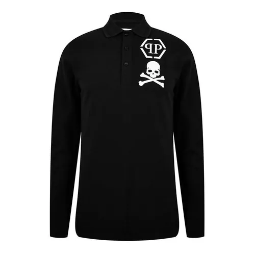 PHILIPP PLEIN Skull And Crossbones Polo Shirt - Black