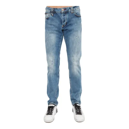 Philipp Plein , Slim-fit Jeans ,Blue male, Sizes: