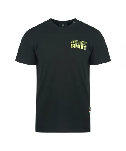 Philipp Plein Sport Mens Chest Logo Black T-Shirt Cotton