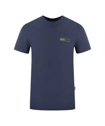 Philipp Plein Sport Mens Patch Logo Navy Blue T-Shirt