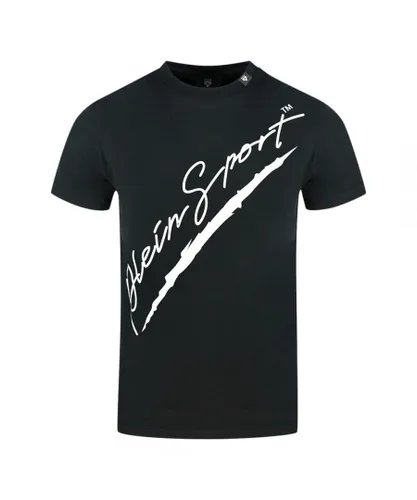 Philipp Plein Sport Mens Signature Black T-Shirt Cotton