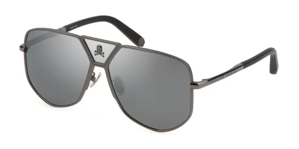 Philipp Plein SPP009V 584X Men's Sunglasses Grey Size 61