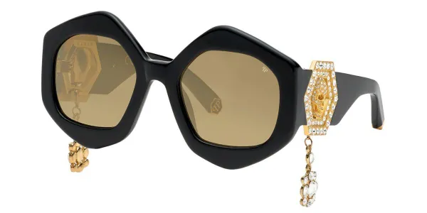 Philipp Plein SPP102S 700G Women's Sunglasses Black Size 54