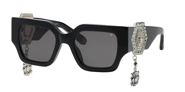 Philipp Plein SPP103S 0700 Women's Sunglasses Black Size 51