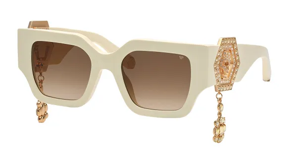Philipp Plein SPP103S 09ZQ Women's Sunglasses White Size 51