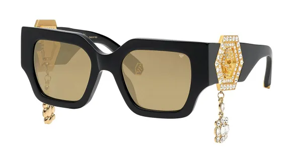 Philipp Plein SPP103S 700G Women's Sunglasses Black Size 51