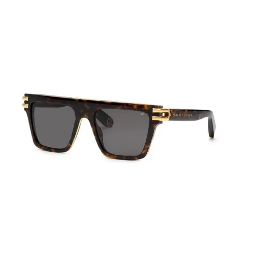 Philipp Plein , Spp108M Sunglasses in Shiny Dark Havana ,Brown female, Sizes: