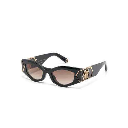 Philipp Plein , Spp136 700Y Sunglasses ,Black female, Sizes: