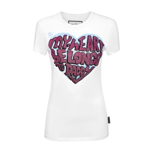 Philipp Plein , Stylish T-shirts for Men and Women ,White female, Sizes: