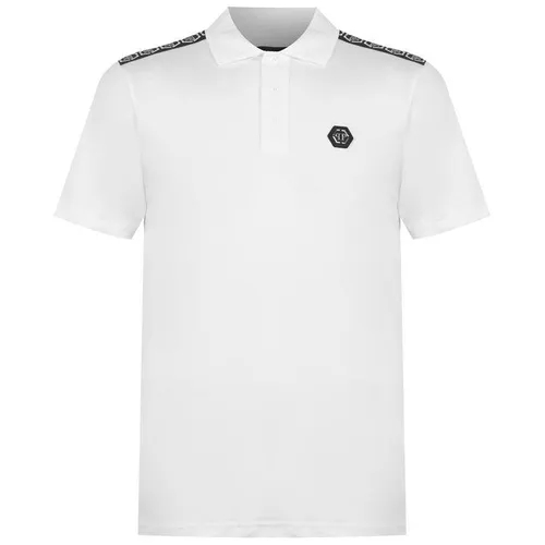 Philipp Plein Tape Logo Polo Shirt - White