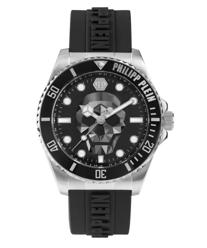 Philipp Plein The $kull Diver Mens Black Watch PWOAA0122 Silicone - One Size