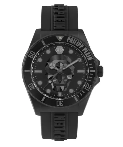 Philipp Plein The $kull Diver Mens Black Watch PWOAA0422 Silicone - One Size