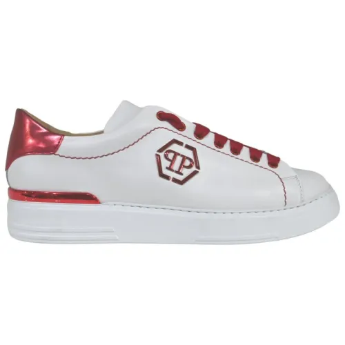 Philipp Plein , White and Red Metal Sneakers ,Multicolor male, Sizes: