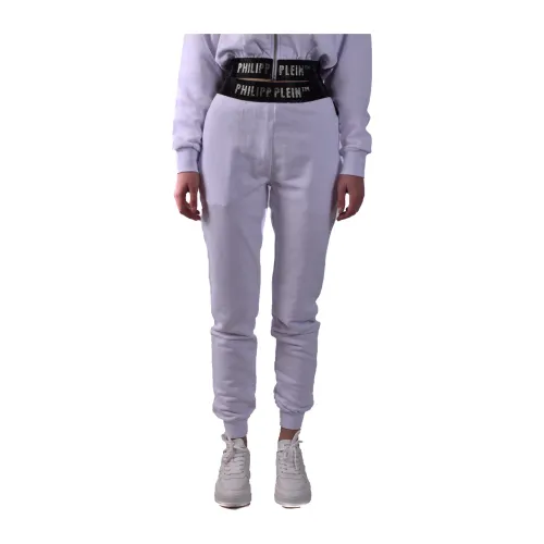 Philipp Plein , WomenClothing Trousers White Ss23 ,Purple female, Sizes: